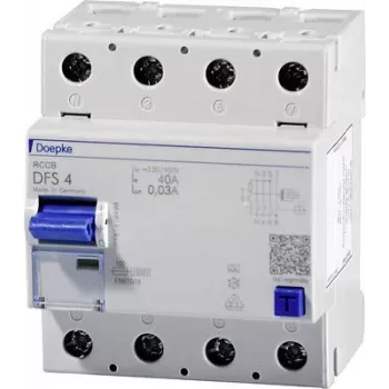 DOEPKE RCD DFS4A063-4/0,03-A 63A 4 polių A tipo 30mA 230/400V DFS4-063-4/0,03-A (09144901)