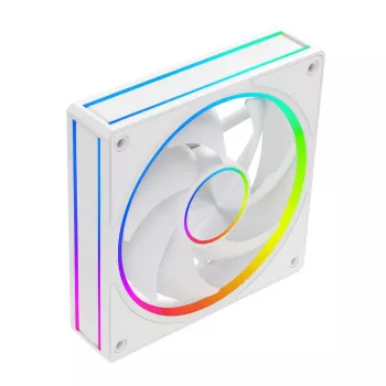 Korpuso ventiliatorius MODECOM VOLCANO LOOP 120 ARGB White – 120 mm, ARGB apšvietimas, PWM palaikymas, 400–1400 RPM