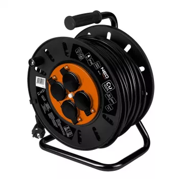 Kabelio būgnas NEO tools 90-171, 30 m laidas, 3×1,5 mm²