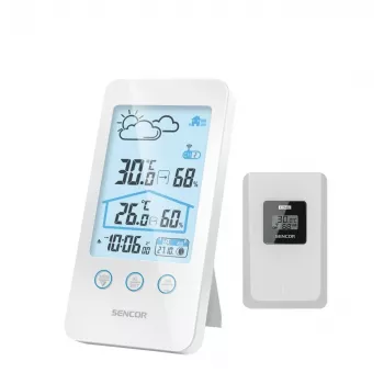Sencor SWS 3000 W belaidė orų stotelė su jutiklio įkrovimo dėklu, balta