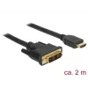 DeLOCK vaizdo kabelis HDMI / DVI-D (vyriškas) į HDMI (vyriškas) 2 m, juodas