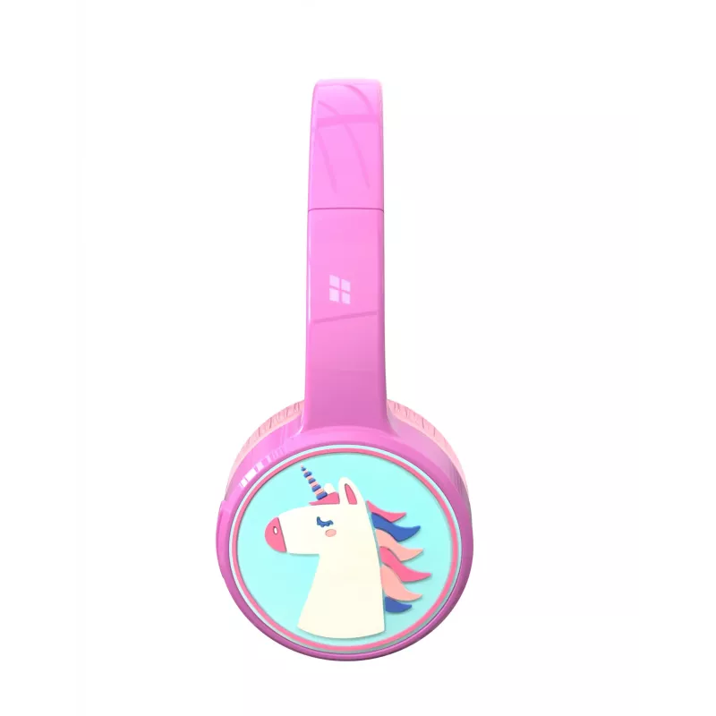 Ausinės Denver BTH-106P laidinės ir belaidės, lankeliu, skambučiams/muzikai, Bluetooth, rožinės