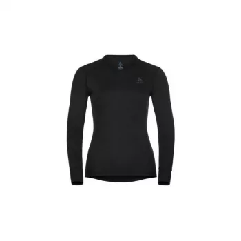 Odlo BL TOP apvali iškirptė ilgomis rankovėmis ACTIVE WARM ECO moteriški marškinėliai, dydis S, juoda