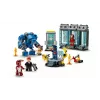 LEGO Marvel rinkinys Geležinio žmogaus laboratorija Šarvų salė 76315 — 384 detalės, 5 minifigūrėlės, ekspozicinė zona