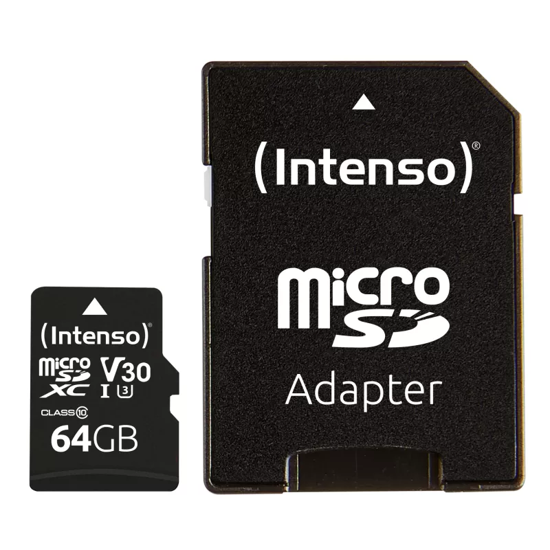 Intenso 64GB MicroSDXC UHS-I Class 10 atminties kortelė 3433490