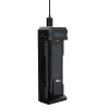 XTAR SC1 vieno lizdo USB-C įkroviklis Li-ion 18650 baterijoms, juodas