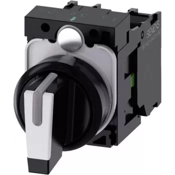 Siemens 3SU1100-2BM60-1NA0 elektrinis pavaras, juodos ir metalinės spalvos