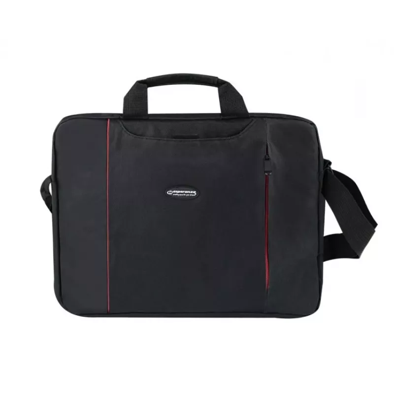 Esperanza SALERNO 39.6 cm (15.6 inch) nešiojamojo kompiuterio kuprinė, juoda/raudona