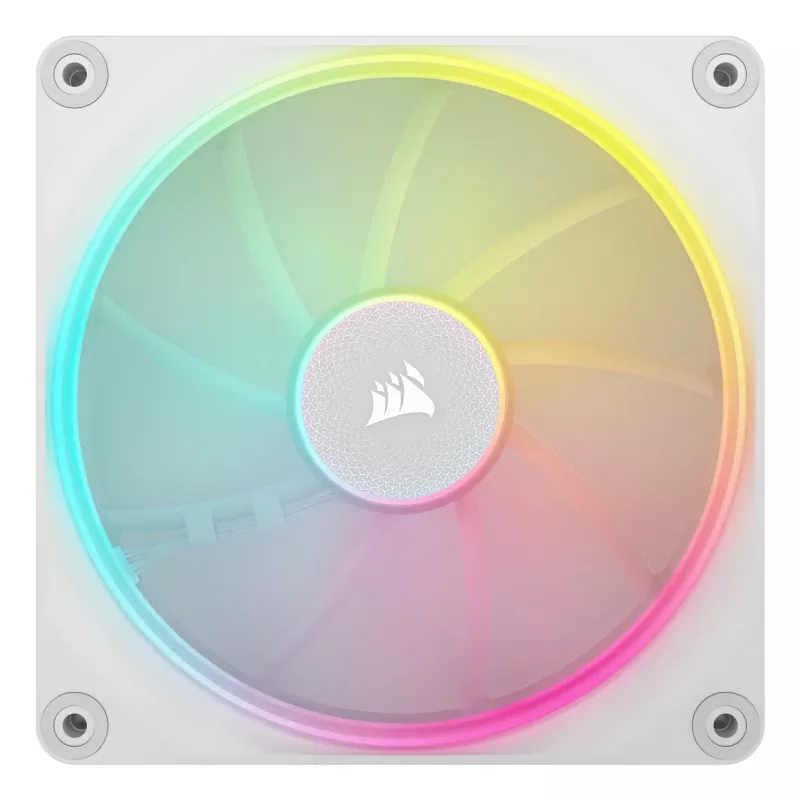 Ventiliatorių rinkinys Corsair iCUE LINK LX140 RGB 140 mm 2 vnt 2000 RPM baltas CO-9051032-WW