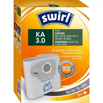 Dulkių siurblio maišeliai šlapiam ir sausam valymui MELITTA MELI Swirl KÄ 3 224074, 3 vnt.
