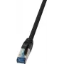 Tinklo laidas LogiLink CQ6095S Cat6a 10 m juodas
