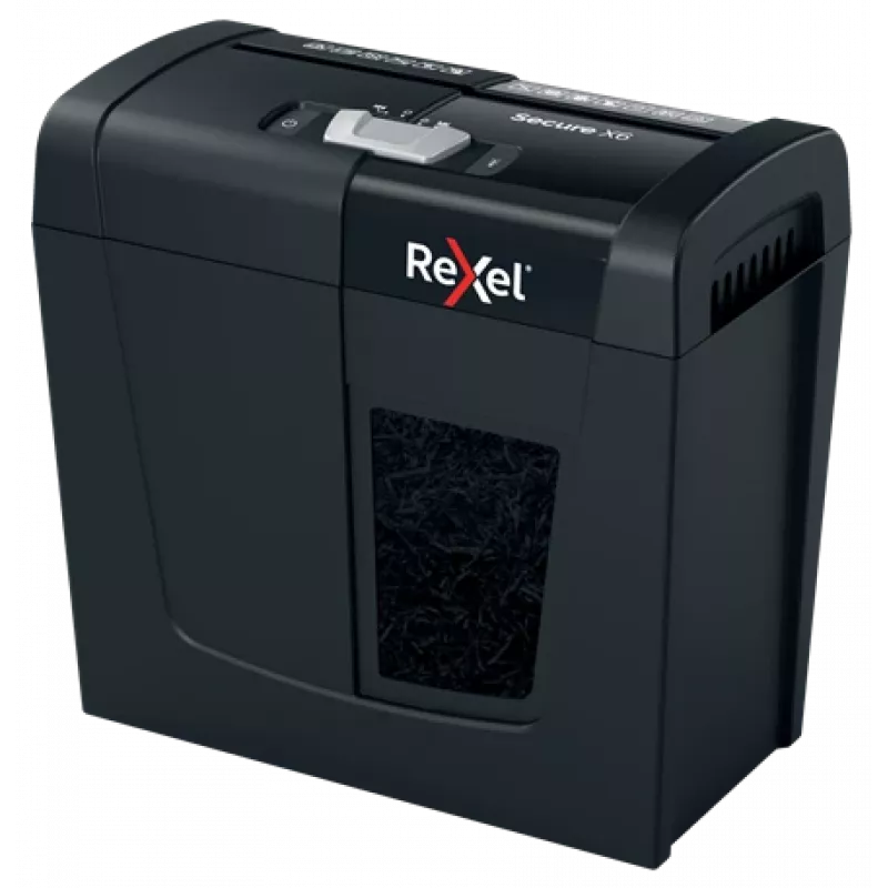 Rexel Secure X6 skersinio pjovimo popieriaus smulkintuvas P4, 4 x 40 mm, 10 L, 6 lapų