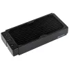 Alphacool 11992 vandens blokas – Acetalas – Akrilas – Aliuminis – Žalvaris – Varis – Nikelis – Nerūdijantis plienas – Juodas – Skaidrus – 1/4 colio – 60 °C – 0,8 baro
