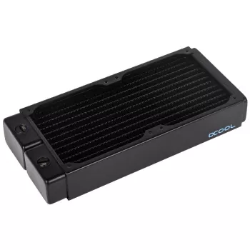 Alphacool 11992 vandens blokas – Acetalas – Akrilas – Aliuminis – Žalvaris – Varis – Nikelis – Nerūdijantis plienas – Juodas – Skaidrus – 1/4 colio – 60 °C – 0,8 baro