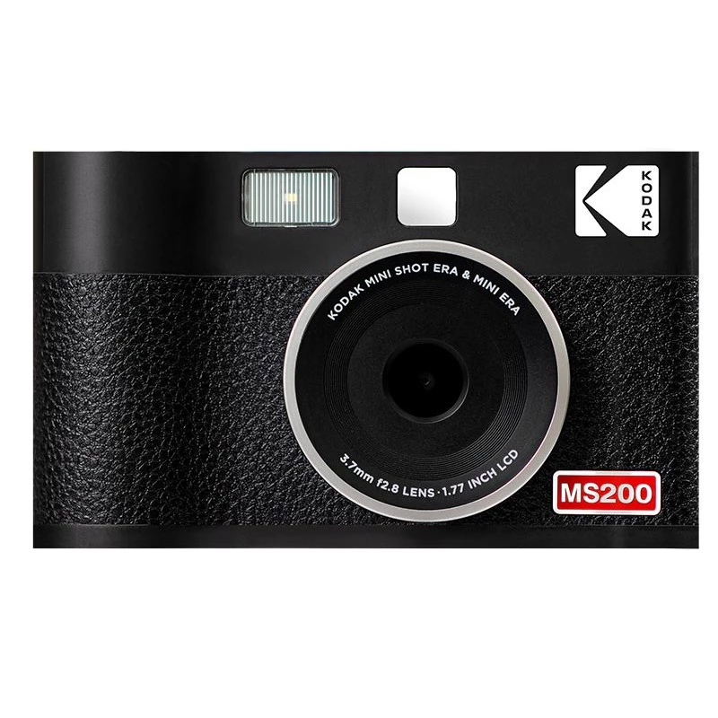 Momentinė kamera Kodak Mini Shot 2 Era – nešiojama momentinė kamera su įmontuotu spausdintuvu, juoda