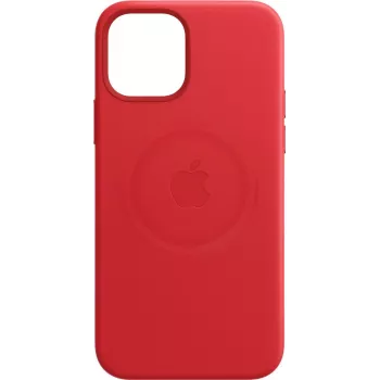 Apple (PRODUCT) RED Dėklas telefonui – su MagSafe – Oda – Raudonas – iPhone 12 Pro Max (MHKJ3ZM/A)