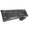 A4Tech KM-72620D - Klaviatūros ir pelės rinkinys - USB - US - Juoda