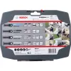 Bosch Starlock Best of Heavy Duty rinkinys, 4 dalys, peilių rinkinys, metalui ir medžiui, juodas, dėžutėje