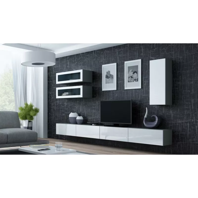 Cama Spintelė VIGO 90 uždara 90/35/32 pilkas/baltas blizgus