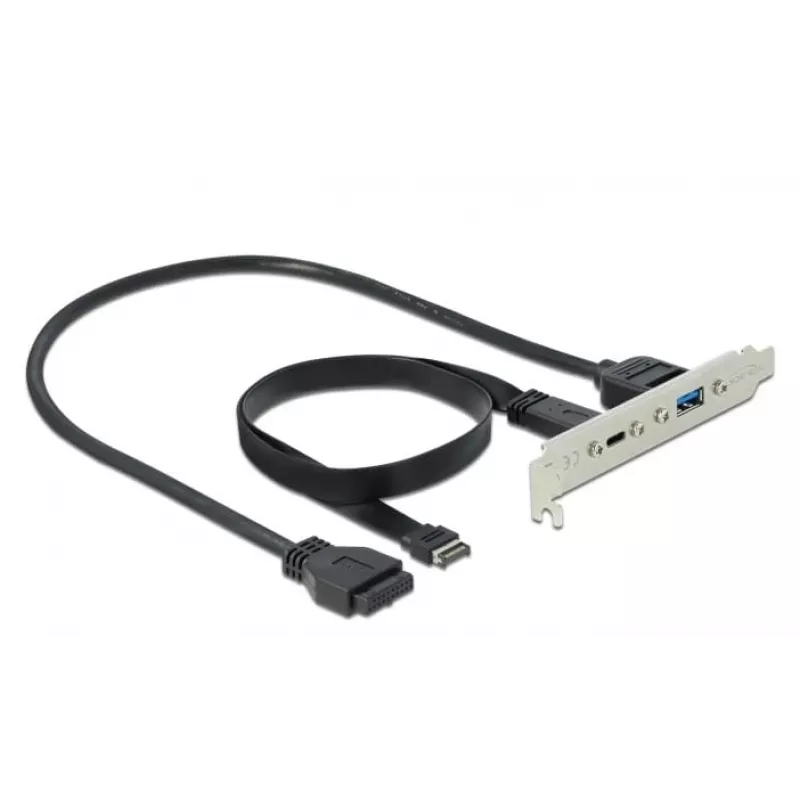 DeLOCK 89934 lizdo laikiklis su 1x USB Type-C ir 1x USB Type-A prievadu