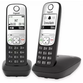 Gigaset A690 Duo Analoginis telefonas su skambučių ID Juoda, Sidabrinė