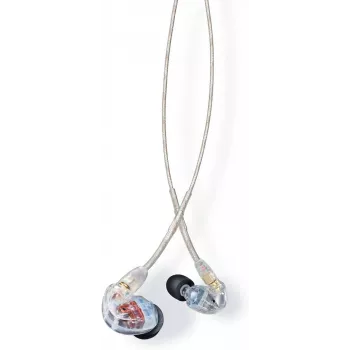 Shure SE535 ausinės laidinės vidinės ausies sceniniam ir studijos naudojimui permatomos