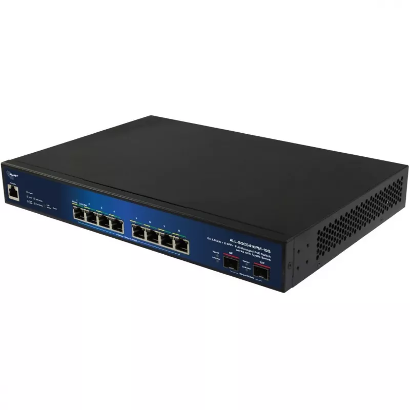 ALLNET Apollo pilnai valdomas Layer2+ 10 prievadų• 8x 2.5GB• PoE biudžetas 240W• 2x - Maršrutizatorius - WLAN (ALL-SGC5410PM-10G)