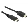 USB laidas DeLOCK 83603 USB 2.0 1m USB C Mini-USB B Juodas