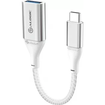 Alogic Super Ultra USB-C (vyriškas) į USB-A (moteriškas) adapteris - USB 3.1 Gen 1 - 3 A - 15 cm - sidabrinis (ULCAA-SLV)