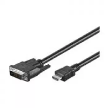 Wentronic Goobay HDMI™ / DVI-D laidas, juodas, 1 m – 19 polių HDMI™ kištukas > DVI-D (18+1) kištukas (50579)