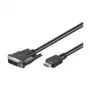 Wentronic Goobay HDMI™ / DVI-D laidas, juodas, 1 m – 19 polių HDMI™ kištukas > DVI-D (18+1) kištukas (50579)