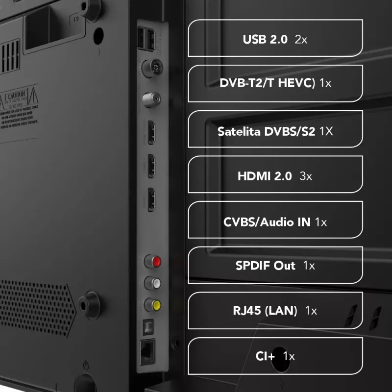 Televizorius Manta 50LUV125E 50 colių LED ekranas 4K raiška
