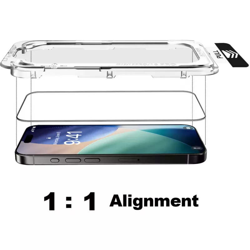 Apsauginis stiklas Nevox NEVOGLASS 3D iPhone Air 6,6 colio EASY APP