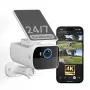 Safemo SC1 SolarCam belaidė lauko kamera, 4K UHD, 8× priartinimas, 132° vaizdas, naktinis matymas, „Wi-Fi“ 2,4 GHz, 1,5 W saulės baterija, balta