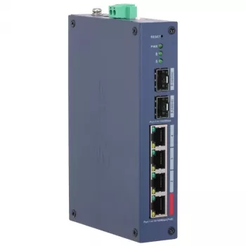 Pramoninis PoE jungiklis DAHUA CHS4206-4ET-90 4 prievadų PoE