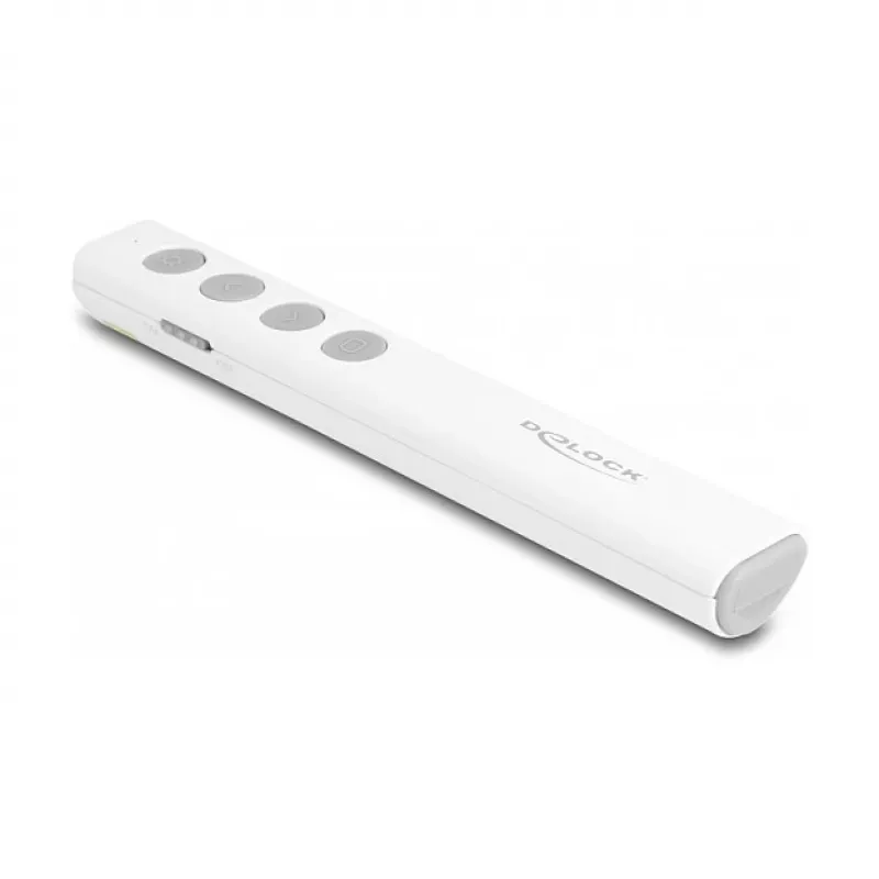 DeLOCK USB lazerinis pristatymo nuotolinis valdiklis baltas belaidis RF USB nano imtuvas