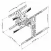 ART sieninis laikiklis televizoriui 40–75 colių, iki 45 kg, pakreipiamas ir pasukamas, aukštis 52–380 mm, VESA 600x400