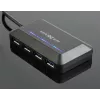 USB šakotuvas GEMBIRD ACT-HUB3C-4P — USB 3.2 Gen 1 Type-A pagrindinis prie 4 × USB 3.2 Gen 1 Type-C, 5000 Mbit/s, juodas