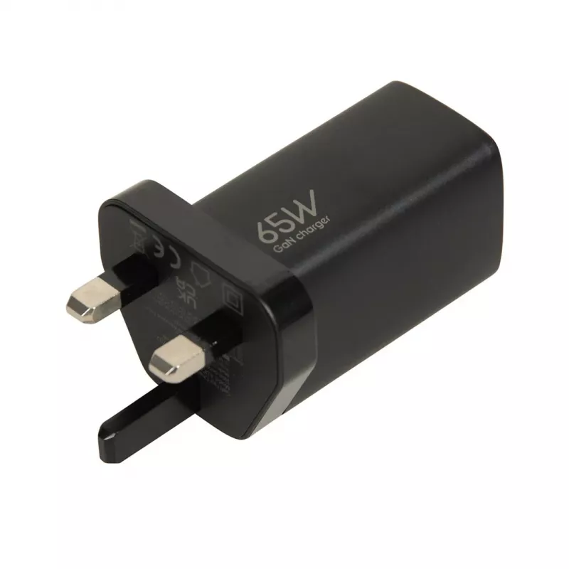 iBOX C-65 Black, universalus 65W GaN įkroviklis su UK kištuku