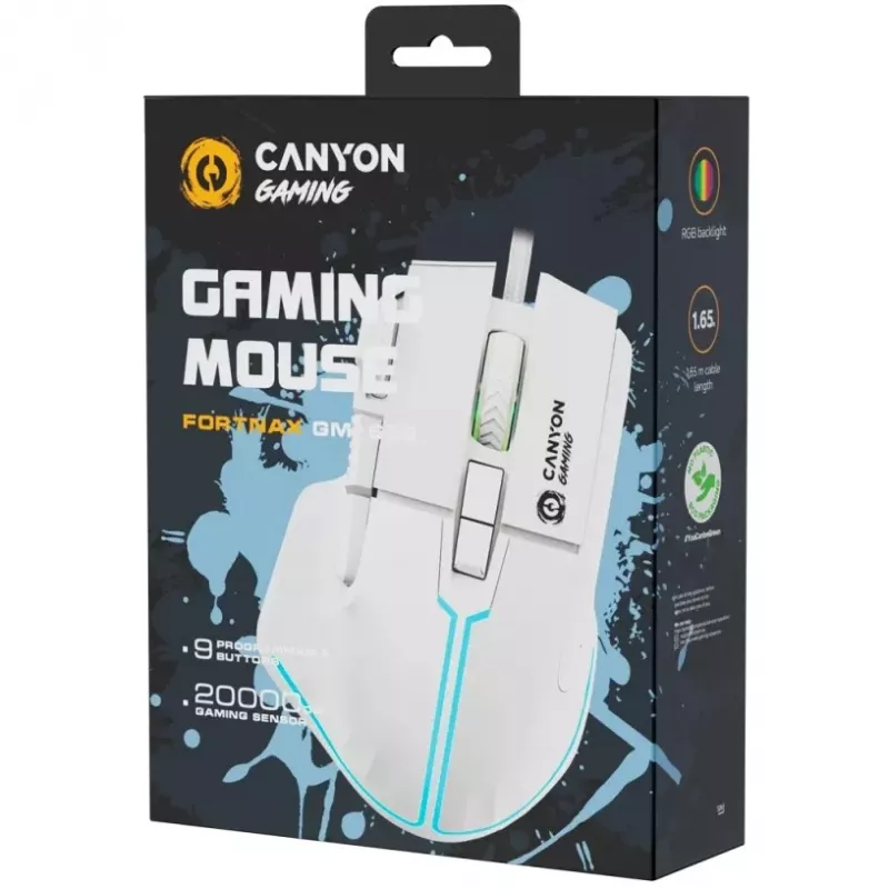 Pelė Canyon Fortnax GM-636 USB Type-A optinė 20000 DPI