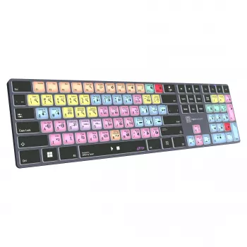 Mechaninio stiliaus pilno dydžio klaviatūra LogicKeyboard LKB-PT-TPC, USB + Bluetooth, QWERTZ vokiška, juoda
