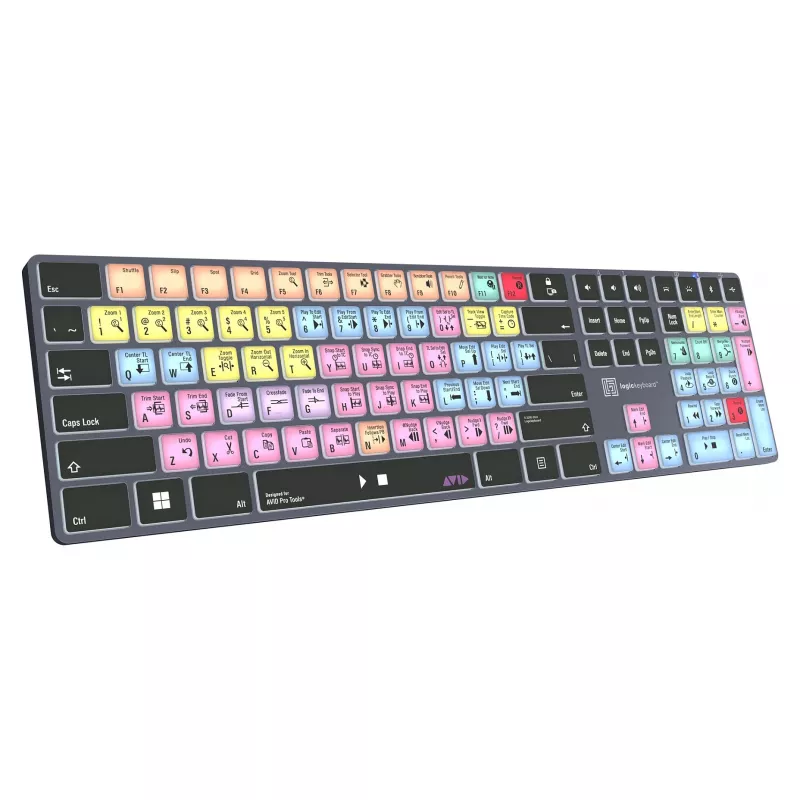 Mechaninio stiliaus pilno dydžio klaviatūra LogicKeyboard LKB-PT-TPC, USB + Bluetooth, QWERTZ vokiška, juoda
