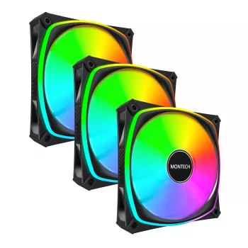 MONTECH RX120 PRO Black 120mm ARGB 3 vnt. rinkinys