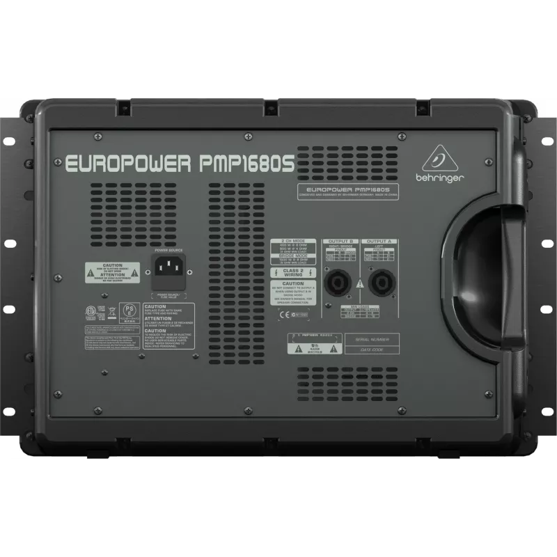 Behringer PMP1680S garso maišytuvas 10 kanalų 10 - 200000 Hz Juoda
