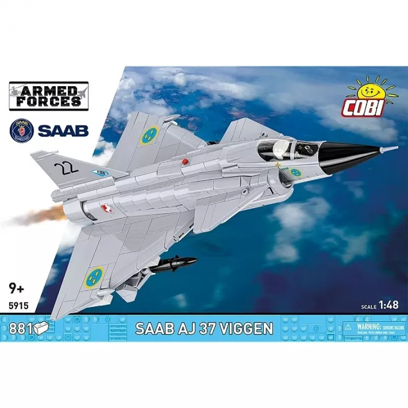 Cobi blokelių rinkinys Saab AJ 37 Viggen, 881 detalė