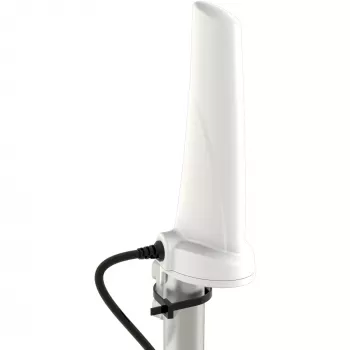 Kryptinė 4 dBi 5G/LTE antena Poynting A-OMNI-0280-02-V1 SMA (vyriška) 2 m kabelis, stiebo/sienos tvirtinimas, balta