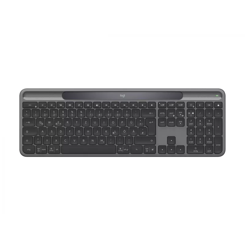 Logitech Signature Slim Solar+ K980 belaidė klaviatūra, vokiška QWERTZ, grafito spalvos