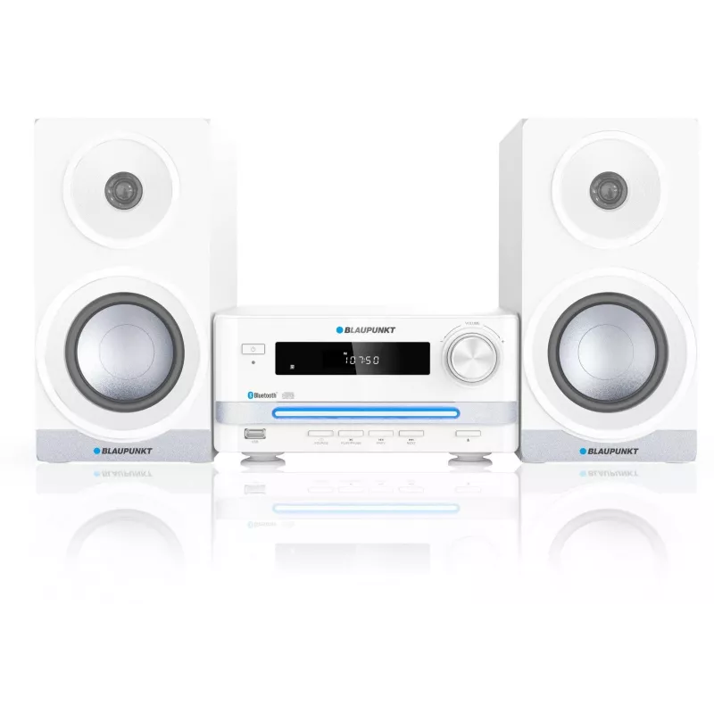 Mikro garso sistema BLAUPUNKT MS16BT 15 W, CD/USB/MP3, Bluetooth, FM RDS, balta