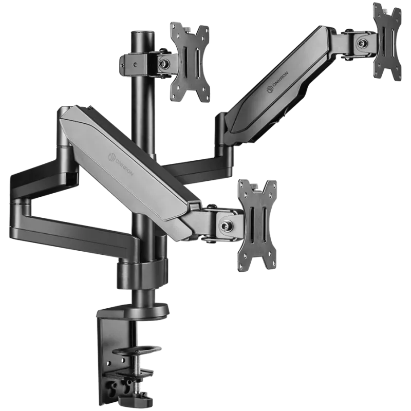 Monitorio laikiklis ONKRON G280-B 33–81,3 cm (13–32 col.) ekranams, užspaudimas/per stalą, iki 24 kg, VESA 75x75–100x100
