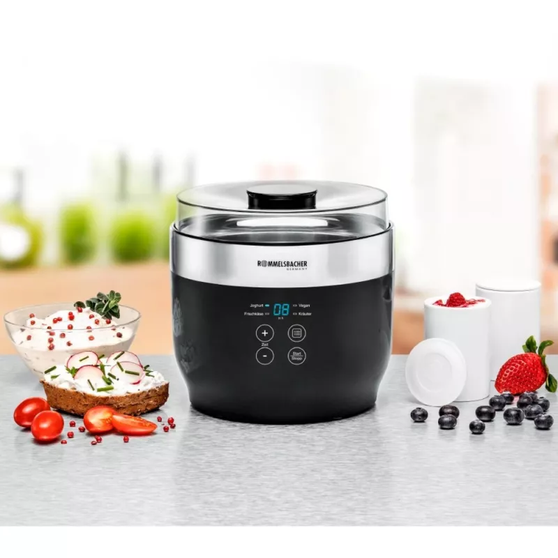 Jogurto gaminimo aparatas Rommelsbacher JG 80, 1,2 l, varškės sūris – jogurtas, 20 W